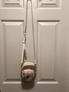 White Floral Mini Crossbody Bag